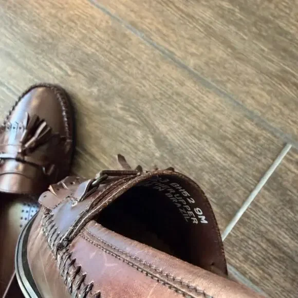 GH Bass Brompton tassel brown loafer 9M - Picture 7 of 9